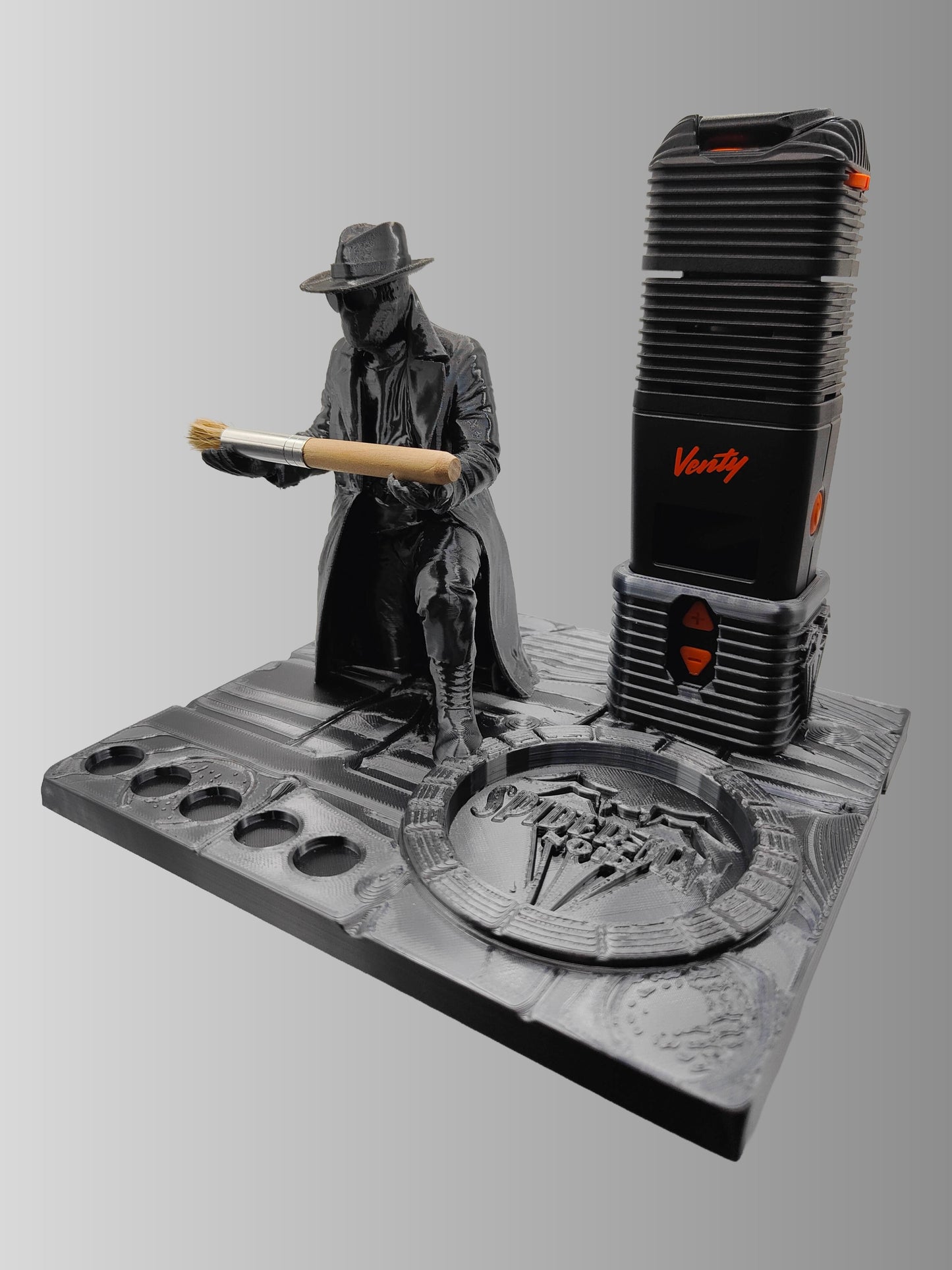 Spiderman Noir Inspired 3d Printed Vape Stand For Various Devices