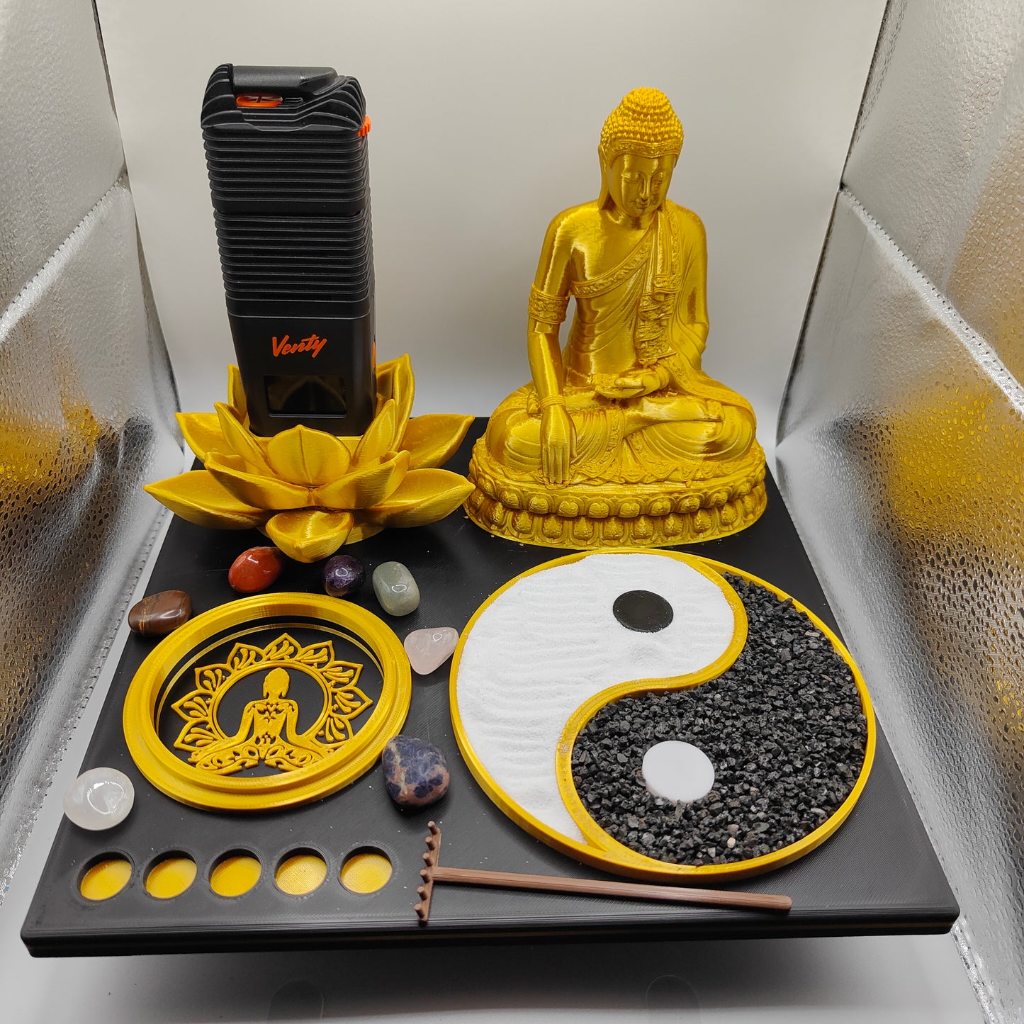 Buddha Zen Garden 3d Printed Vape Stand For Various Devices