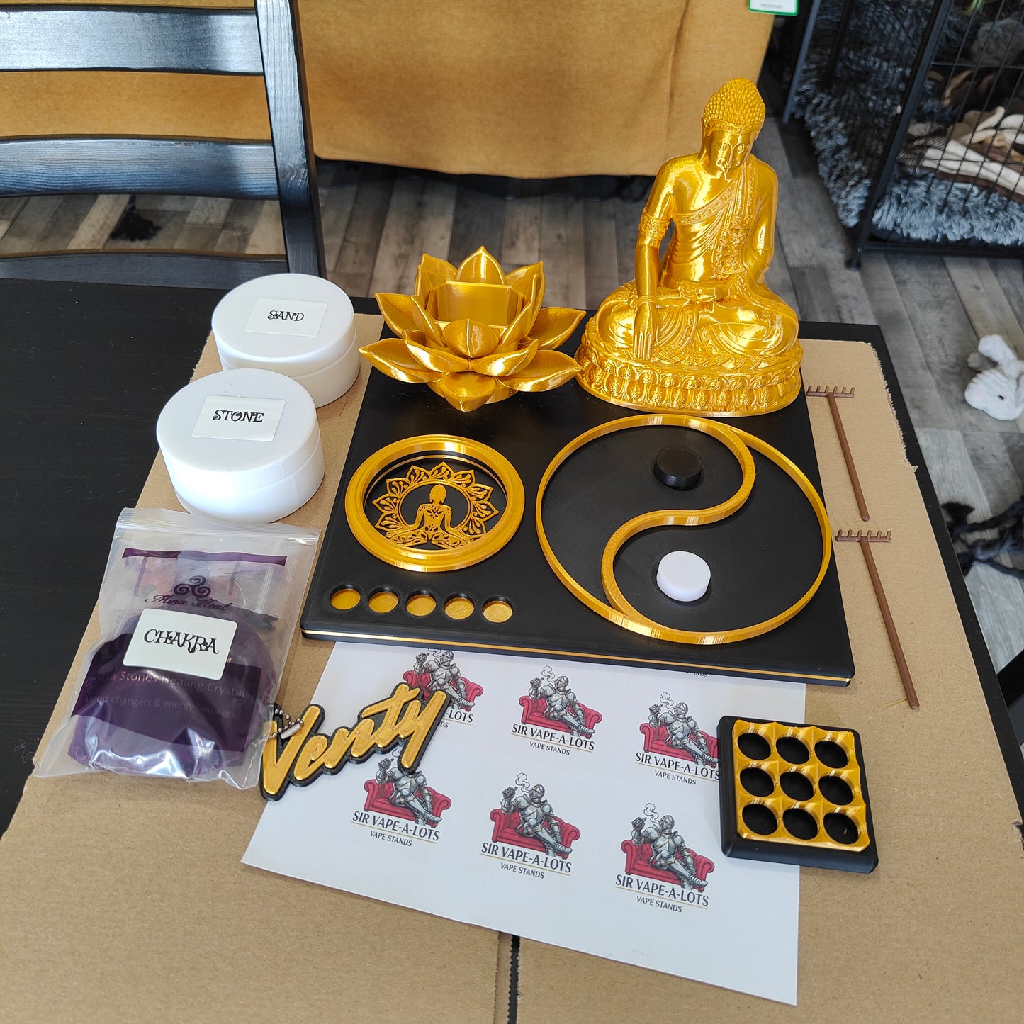 Buddha Zen Garden 3d Printed Vape Stand For Various Devices