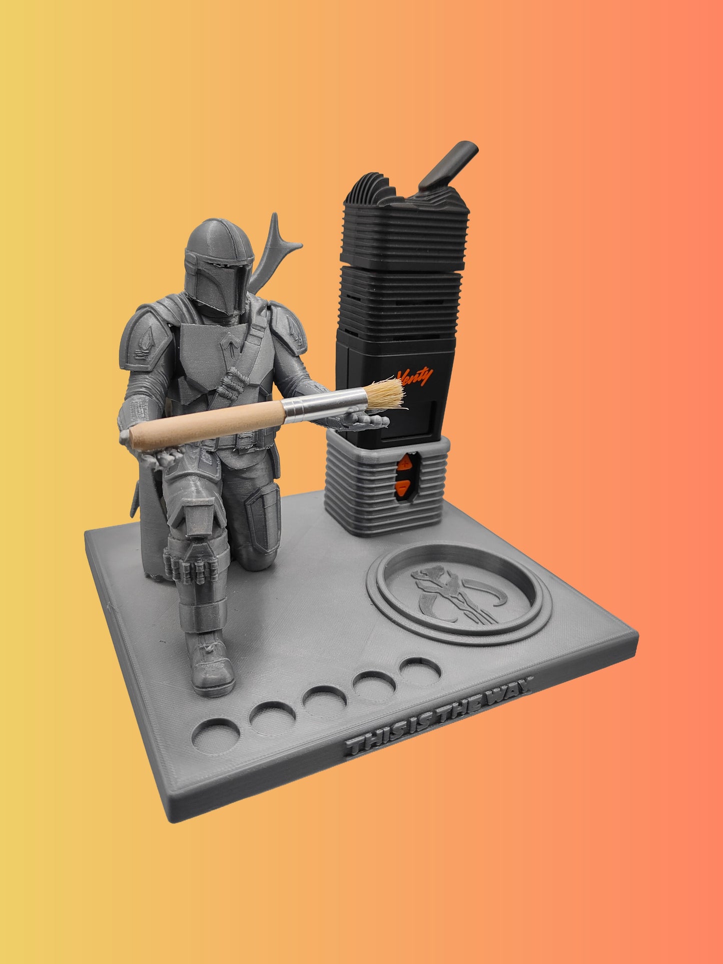 Mandalorian Inspired 3d Printed Vape Stand For Various Devices
