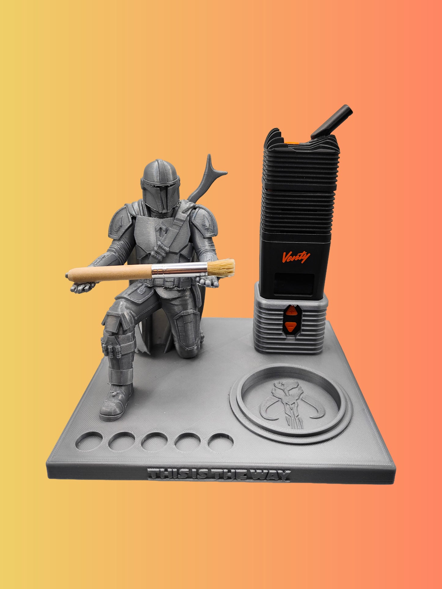 Mandalorian Inspired 3d Printed Vape Stand For Various Devices