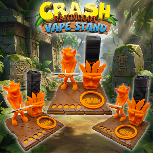 Crash Bandicoot Inspired 3d Printed Vape Stand For Various Devices
