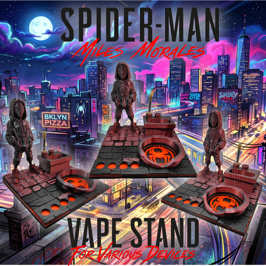 Miles Morales Inspired 3d Printed Vape Stand For Various Devices