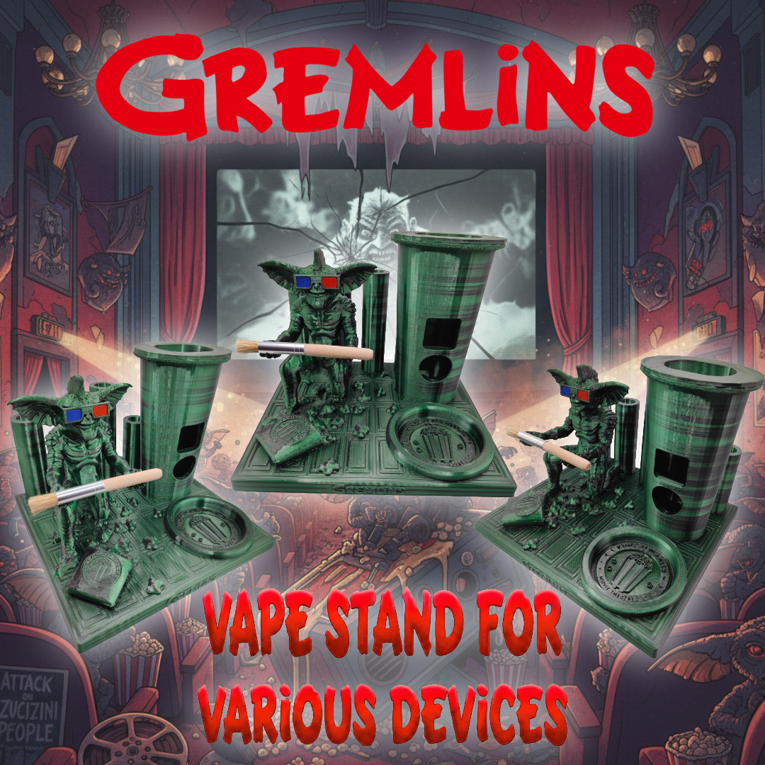 Stripe Gremlins Inspired 3d Printed Vape Stand For Various Devices