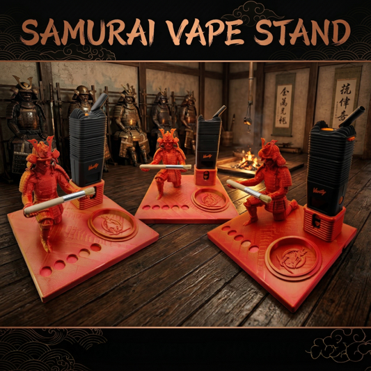 Samurai Warrior Inspired 3d Printed Vape Stand For Various Devices